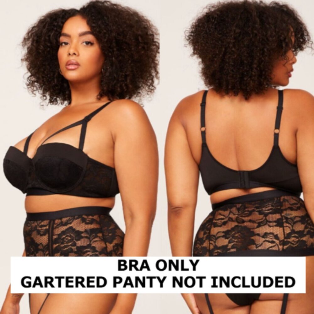 Fantasy Lingerie Monique Cage Sexy Is For Every Body Bra Black Plus Size‎ 1X/2X